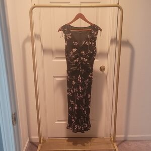 The Limited Floral Sleeveless Dress - Black and Pink